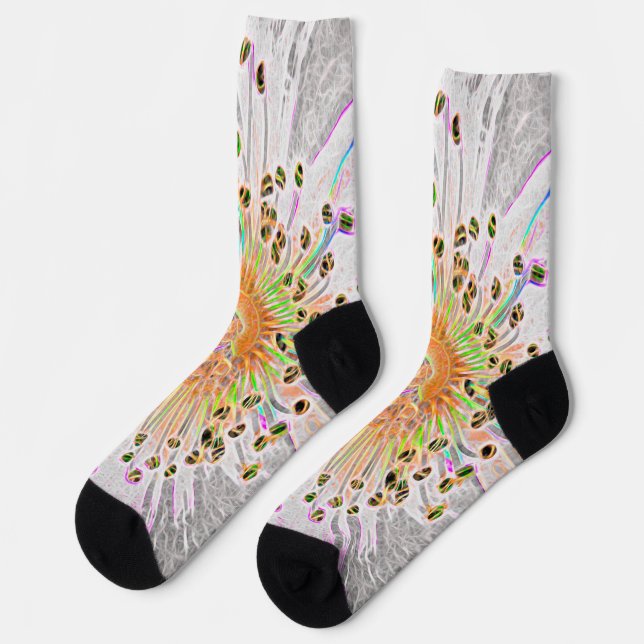 Womens Socks with Abstract Pastel Design (Left)