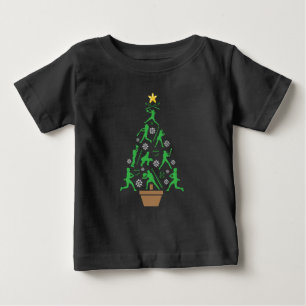 Women's Softball Baseball Christmas Baby T-Shirt