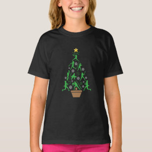 Women's Softball Baseball Christmas T-Shirt