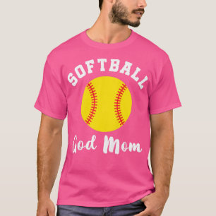 Womens Softball God Mum Grandma Cute Matching Fami T-Shirt