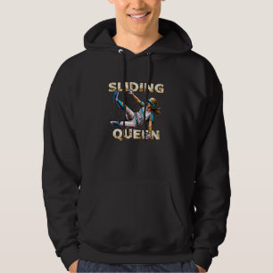 Women's Softball League Sliding Queen Best Base St Hoodie