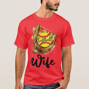 Womens Softball Wife  T-Shirt