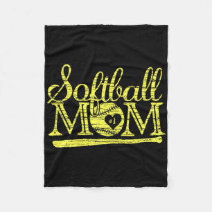 Womens Softll #1 Jersey Mom Favorite Player Shirt  Fleece Blanket