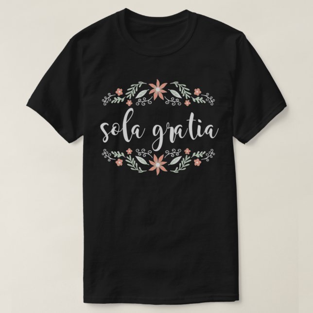 Womens Sola Gratia Floral  T-Shirt (Design Front)