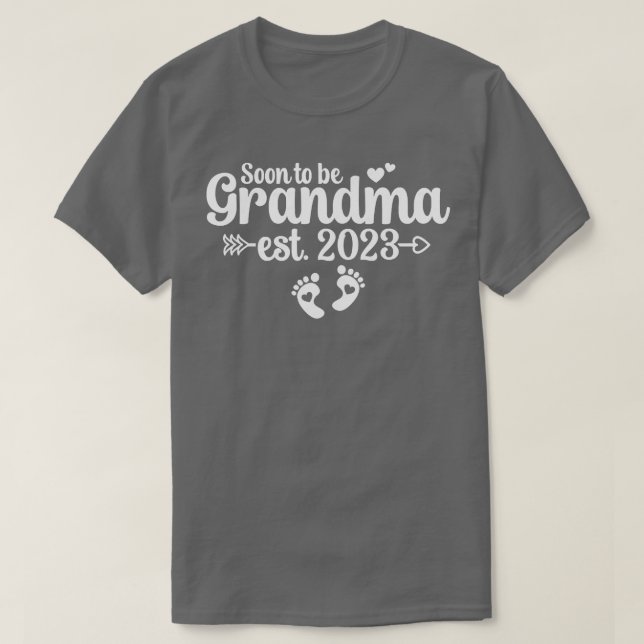 Womens Soon to be Grandma Pregnancy Announcement 2 T-Shirt (Design Front)