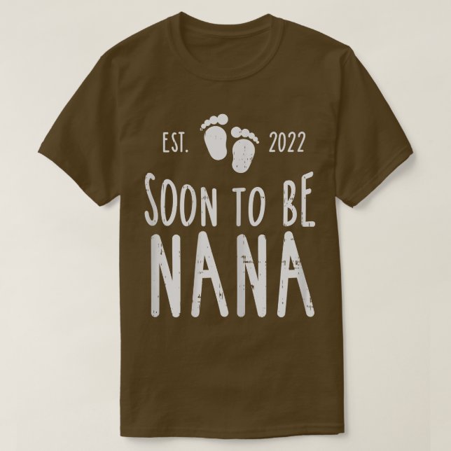 Womens Soon To Be Nana 2022 Baby Feet Pregnancy Gr T-Shirt (Design Front)