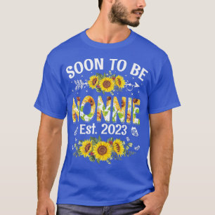 Womens Soon To Be Nonnie 2023 Sunflower First Time T-Shirt