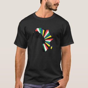 Womens South African Heritage Traditional Black W T-Shirt