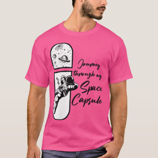 Womens Space Capsule Science Fan Galaxy Astronaut  T-Shirt
