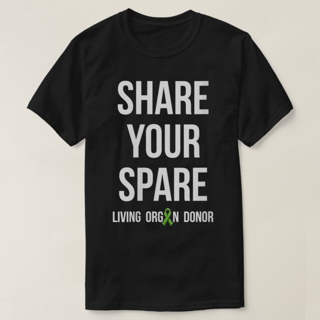 Womens Spare Your Share Organ Donor Gift VNeck  T-Shirt (Design Front)