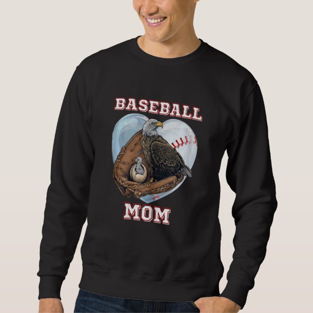 Womens Sports in Nature Bald Eagle Family American Sweatshirt (Front)
