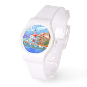 Women's Sporty White Silicon Watch
