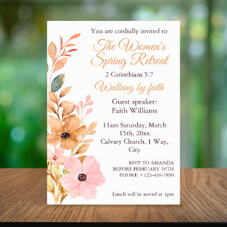 Women's Spring Retreat Wildflower Social Media Invitation