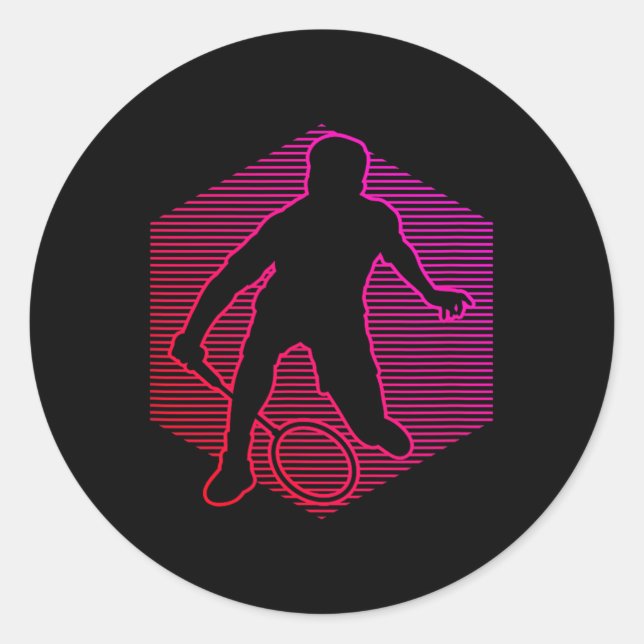 Womens Squash Mens Shuttle Badminton  Classic Round Sticker (Front)