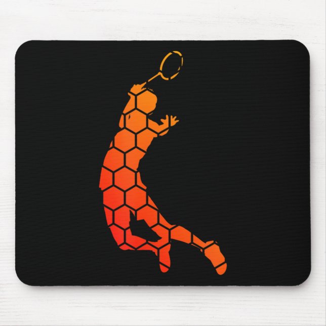 Womens Squash Shuttle Badminton Badminton Player  Mouse Pad (Front)