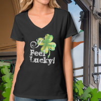 Women's St. Patrick's Day Black Shamrock 