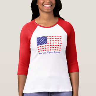 Womens Stars & Vipers Forever 3/4 Baseball T T-Shirt