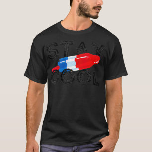 Womens Stay Cool Rocket Red White Blue Popsicle Su T-Shirt