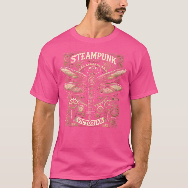 Womens Steampunk Dragonfly Victorian Art Mechanica T-Shirt (Front)