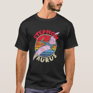 Womens Stepmom Saurus I Pterodactylus I Family Mat T-Shirt