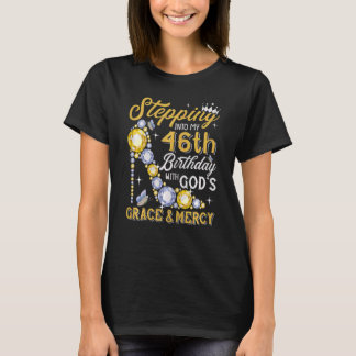 Womens Stepping Into My 46th Birthday With Gods Gr T-Shirt
