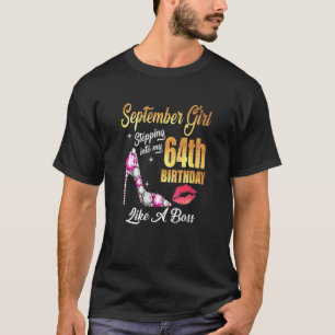 Womens Stepping Into My 64th Birthday Like A Boss T-Shirt