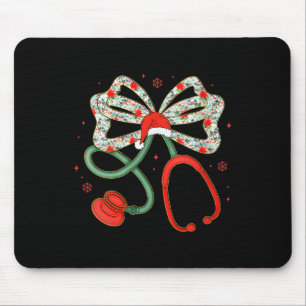 Womens Stethoscope Christmas Nurse Health Worker S Mouse Pad