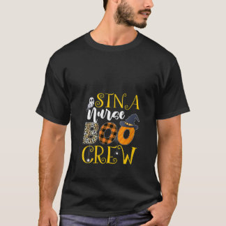 Womens STNA Nurse Leopard State STNA Nursing Hallo T-Shirt