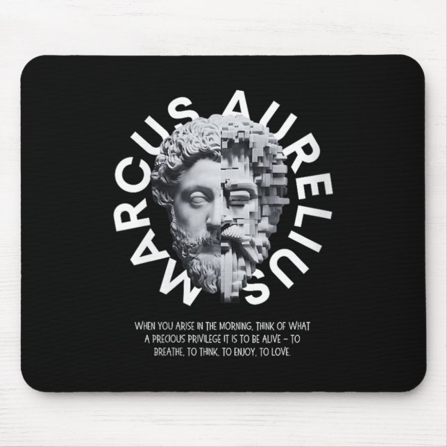 Womens Stoicism Marcus Aurelius Quote V-neck _1  Mouse Pad (Front)