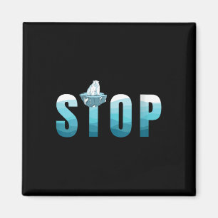 Womens Stop Ocean Pollution Polar Bear Magnet