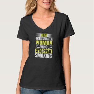 Womens Stop Smoke For A Smoke Free Lady T-Shirt