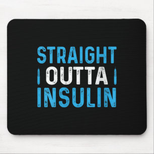 Womens Straight Outta Insulin V-neck  Mouse Pad