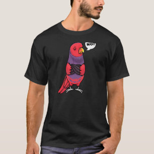 Womens Stubborn Violet Necked Lory Parrot T-Shirt