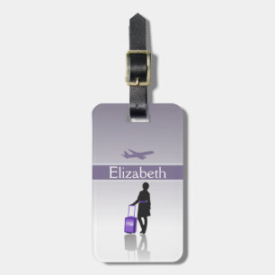 Womens Stylish Personalised Silhouette Luggage Tag