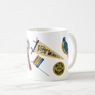 Womens Suffrage Movement Memorabilia Collage Print Coffee Mug