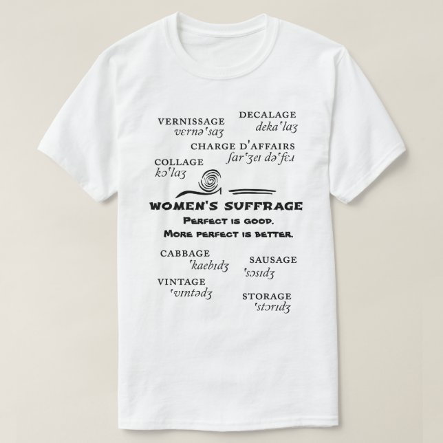 Women's Suffrage T-shirt (Design Front)