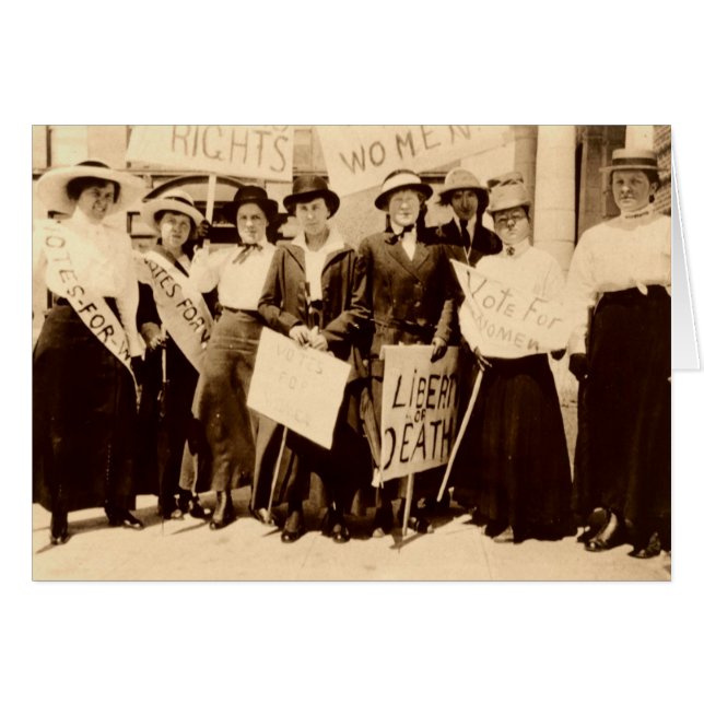 Women's  Suffrage Vintage Photo Card (Front Horizontal)