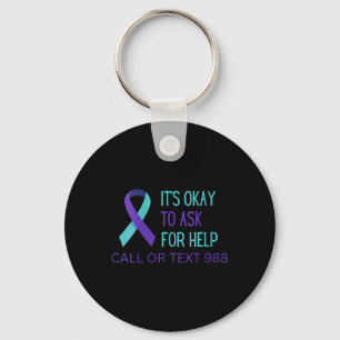 Womens Suicide Prevention 988 Hotline Shirt 988 Su Key Ring