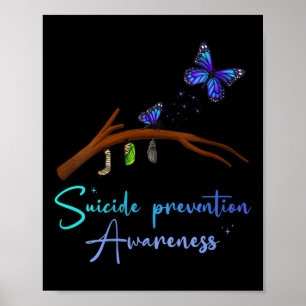 Womens Suicide Prevention Awareness Butterfly Coco Poster