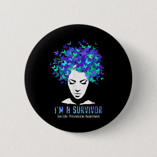 Womens Suicide Prevention Awareness Week Survivor  6 Cm Round Badge