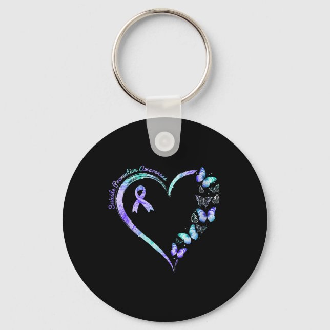 Womens Suicide Prevention Awareness Week Warrior B Key Ring (Front)
