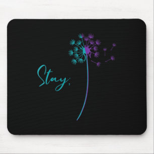 Womens Suicide Prevention Dandelion Teal And Purpl Mouse Pad