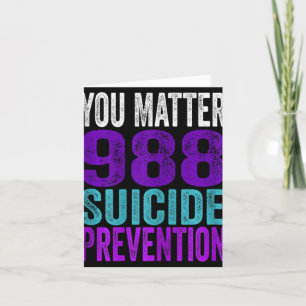 Womens Suicide You 988 Suicide Preve  Card