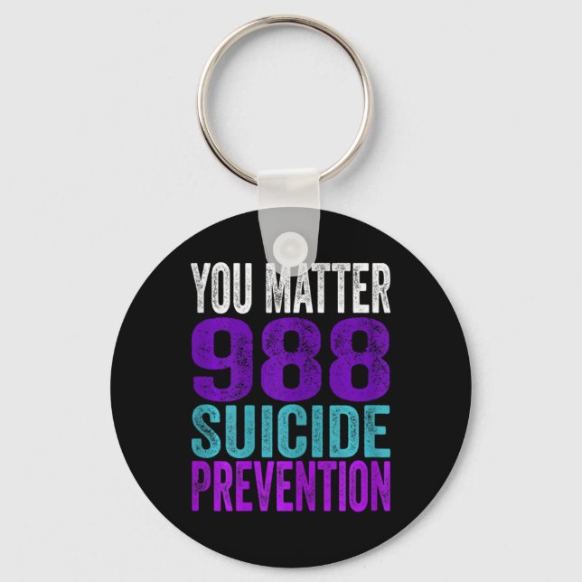 Womens Suicide You 988 Suicide Preve  Key Ring (Front)