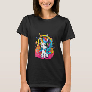 Womens Summer Festival Techno Music Lover Unicorn T-Shirt