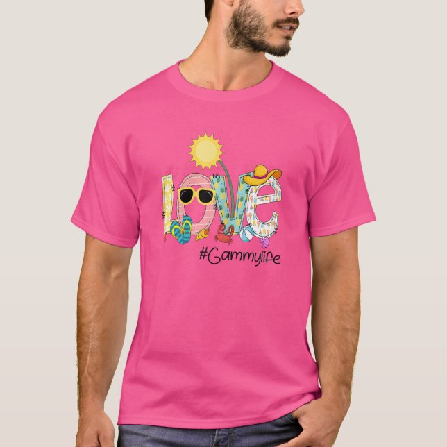 Womens Summer Love Gammylife    Gammy Love Vacatio T-Shirt (Front)