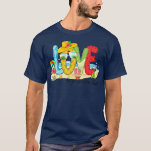 Womens Summer Love Grandmalife, Grandma Love Beach T-Shirt