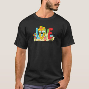 Womens Summer Love Nannylife Nanny Love Beach Vaca T-Shirt