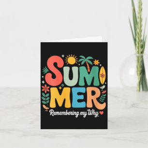 Women's summer remembering why retro groovy card