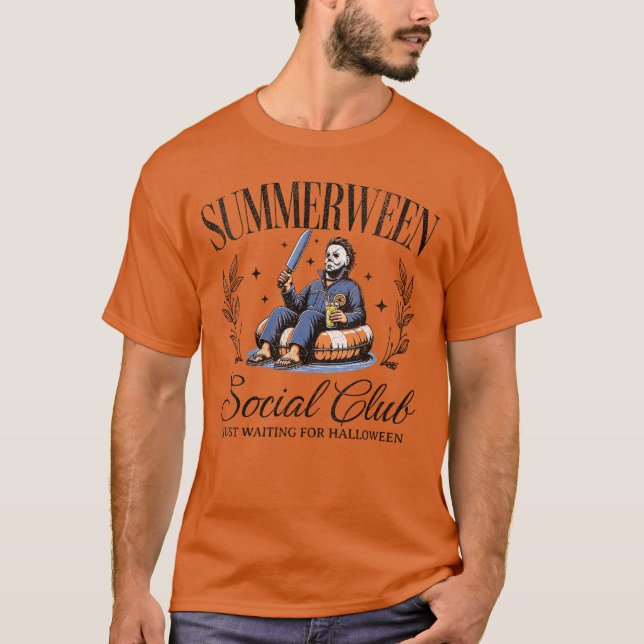 Womens Summerween Social Club Halloween in Summer  T-Shirt (Front)